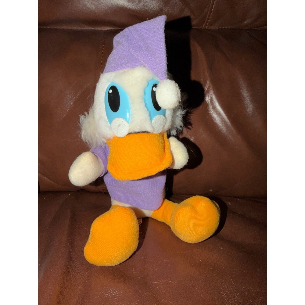 Disney Mickey's Christmas Carol Scrooge‎ McDuck Plush Vintage Purple Nightshirt